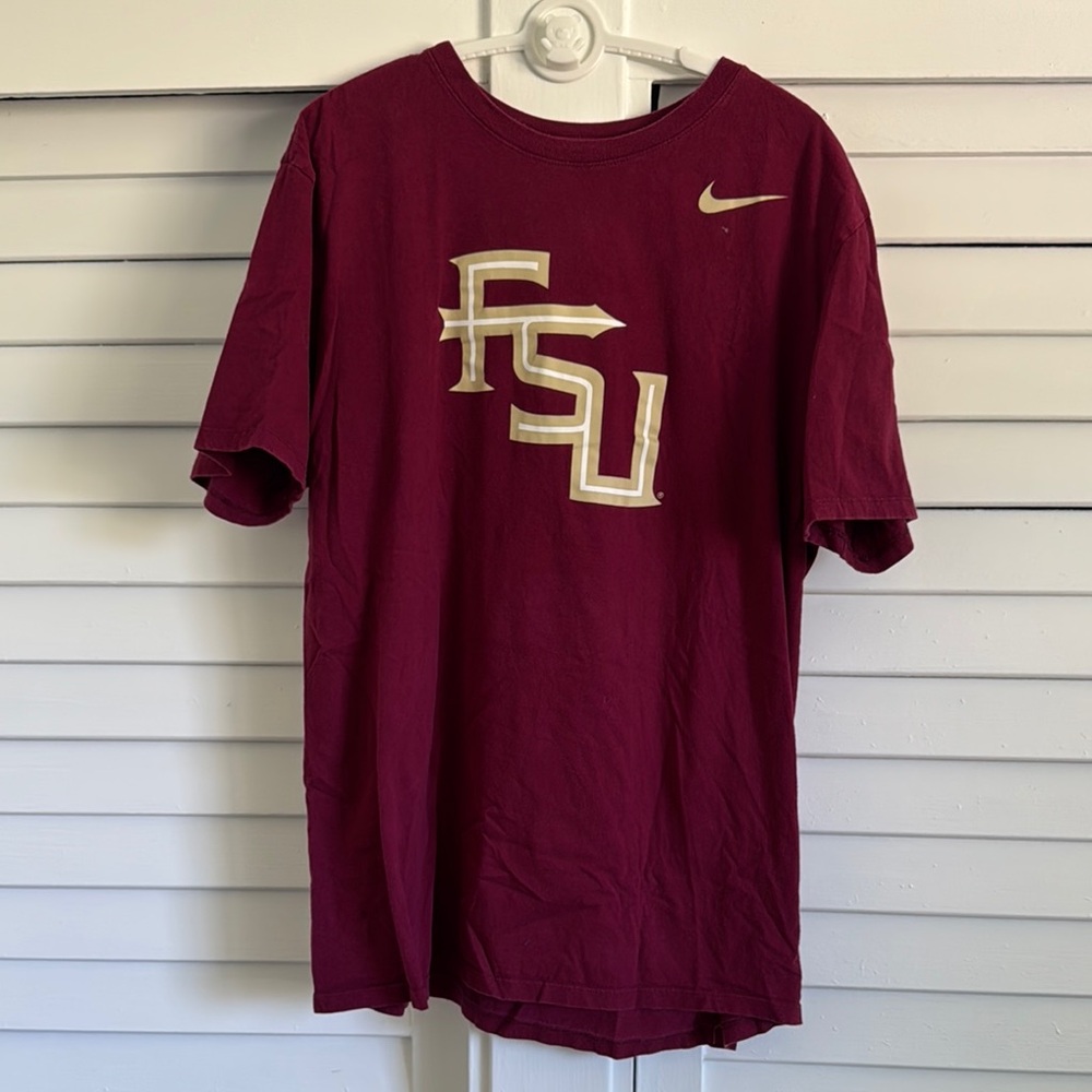 Nike Garnet Tee with Gold FSU Logo